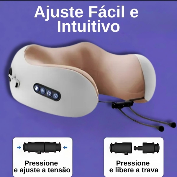 Almofada Massageador Para pescoço - Cinza