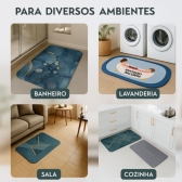 Kit 2 Tapetes Impermeável Antiderrapante Banheiro Cozinha - 2 Redondos