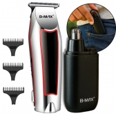 Máquina Cabelo Acabamento Profissional Aparador Pelos Nasal Prateado