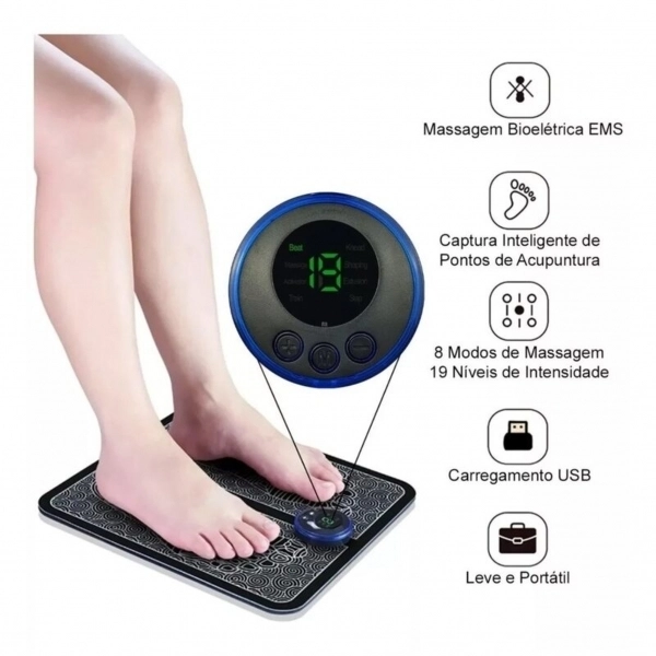 Tapete Massageador Elétrico para os Pés - RelaxPrO