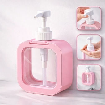 Dispenser Sabonete Líquido 300ml Quadrado Banheiro Cozinha