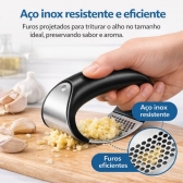 Kit Espatulas Silicone Cozinha Espremedor Alho Inox