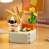 Brinquedo & Decoração de cachorro em blocos criativo - chihuahua