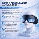 Máscara Gel Terapêutica Fria Quente Dor Cabeça e Olhos - Preto