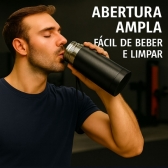Garrafa Vacuum 800ml - Preto_Prata