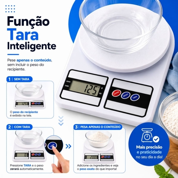 Kit Faca Serrilhada 24cm Inox Profissional Com Afiador 3 Estagios E Balanca Digital 10kg