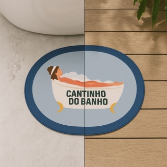 Kit 2 Tapetes Impermeável Antiderrapante Banheiro Cozinha