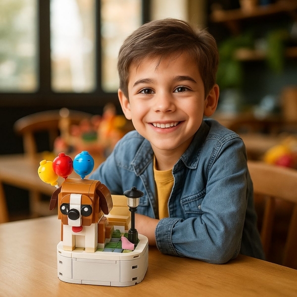 Brinquedo & Decoração de cachorro em blocos criativo - São Bernardo