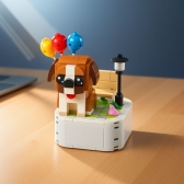 Brinquedo & Decoração de cachorro em blocos criativo - São Bernardo