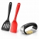 Kit Espatulas Silicone Cozinha Espremedor Alho Inox