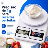Kit Faca Serrilhada 24cm Inox Profissional Com Afiador 3 Estagios E Balanca Digital 10kg