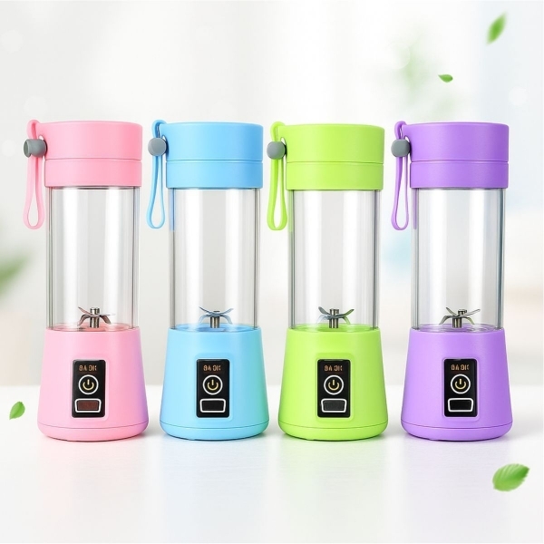 Mini Liquidificador Portátil Recarregável 380ML 6 Laminas - Verde