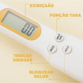 Colher Medida Balança Digital Eletrônica Cozinha Até 500g - Preta