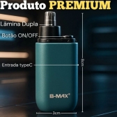 Kit Maquina Profissional Cortar Cabelo Acabamento Aparador Preto
