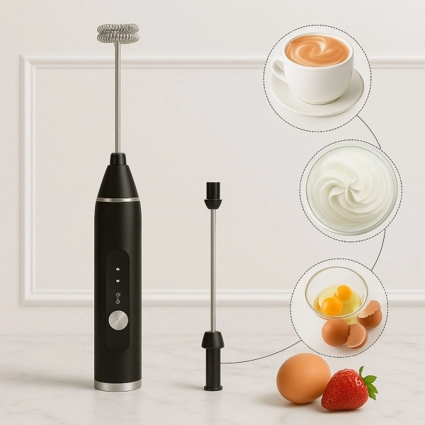 Mixer Elétrico Portátil Com 2 Batedores 3 Velocidades Usb