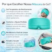 Máscara Gel Terapêutica Fria Quente Dor Cabeça e Olhos - Verde-água
