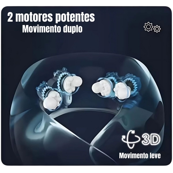 Almofada Massageador Para pescoço - Cinza