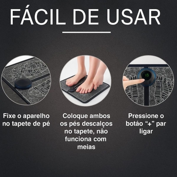 Kit Massageador pescoço e pés - Cinza