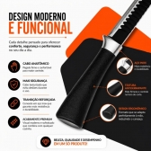 Kit Faca Serrilhada 24cm Inox Profissional Com Balanca Digital 10kg