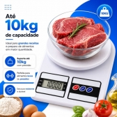 Kit Faca Serrilhada 24cm Inox Profissional Com Balanca Digital 10kg