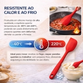 Kit Espatulas Silicone Cozinha Espremedor Alho Inox