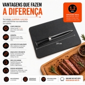 Kit Faca Serrilhada 24cm Inox Profissional Com Afiador 3 Estagios