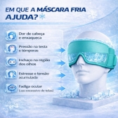 Máscara Gel Terapêutica Fria Quente Dor Cabeça e Olhos - Verde-água