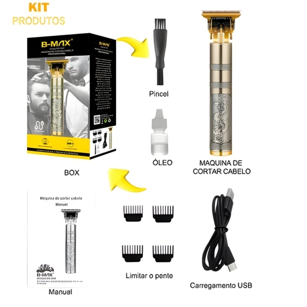 Kit Maquininha Dragão Completo + Acessórios Bivolt