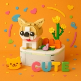 Brinquedo & Decoração de cachorro em blocos criativo - chihuahua