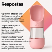 Garrafa Portátil Pet 2 em 1 Água e Ração 370ml Passeio - Rosa