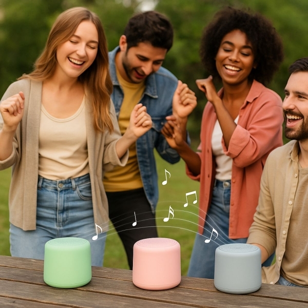 Caixa De Som Portátil Bluetooth Sd - Usb Mini Speaker - VerdeClaro