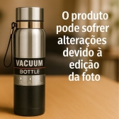 Garrafa Vacuum 800ml - Preto_Prata