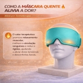 Máscara Gel Terapêutica Fria Quente Dor Cabeça e Olhos - Verde-água