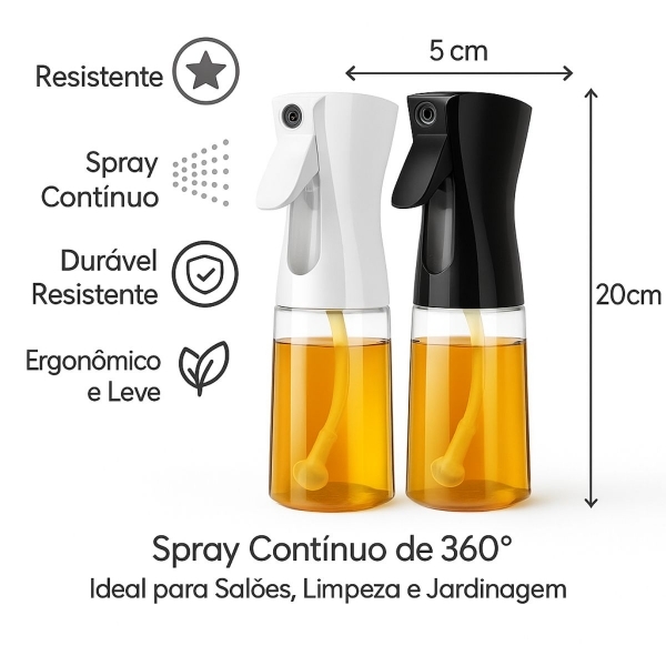 Kit 2 Borrifadores Multifuncionais 200ml - Branco/Rosa