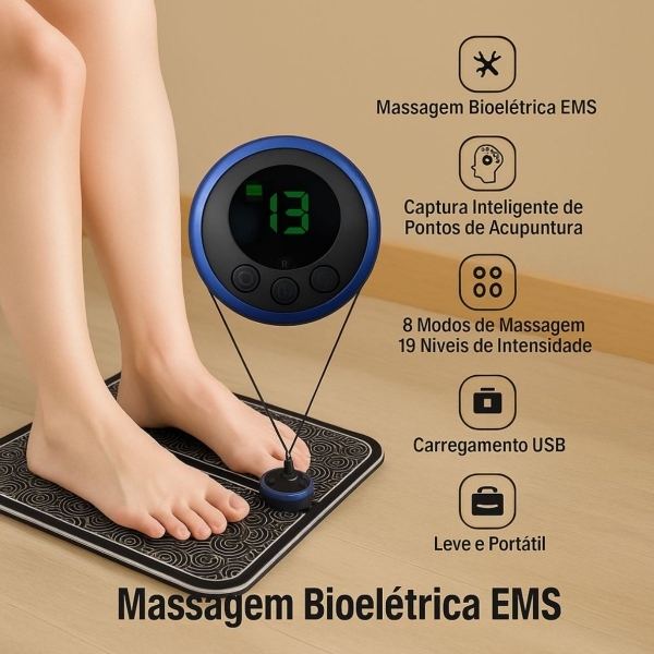 Kit Massageador pescoço e pés - Azul