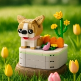 Brinquedo & Decoração de cachorro em blocos criativo - chihuahua