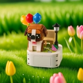 Brinquedo & Decoração de cachorro em blocos criativo - São Bernardo