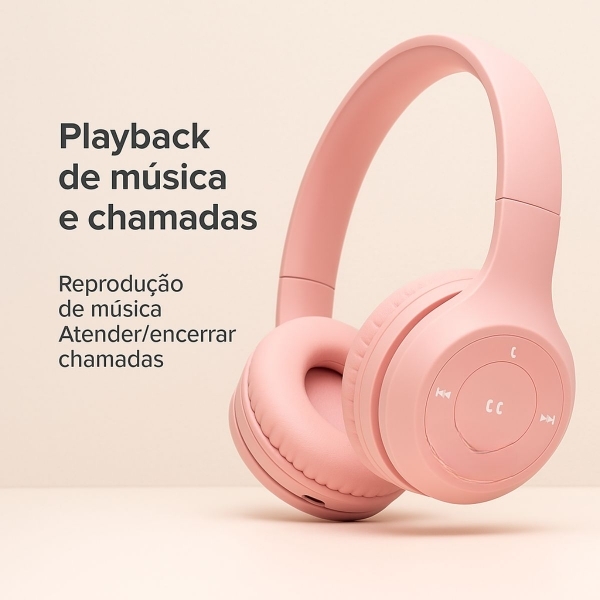 FONE DE OUVIDO BLUETOOTH ESTEREO ALTOMEX B-19 - Rosa