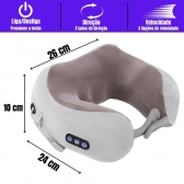 Almofada Massageador Para pescoço - Cinza