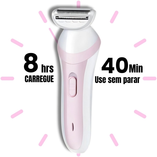 Depilador Elétrico Corporal Lady Shaver Aparador Pelo Nariz Rosa