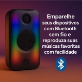 Caixa de Som Bluetooth Portátil 12W Potente com Luz