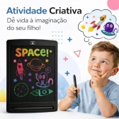Lousa Mágica Infantil LCD 12 Para Desenhar e Escrever - Preto