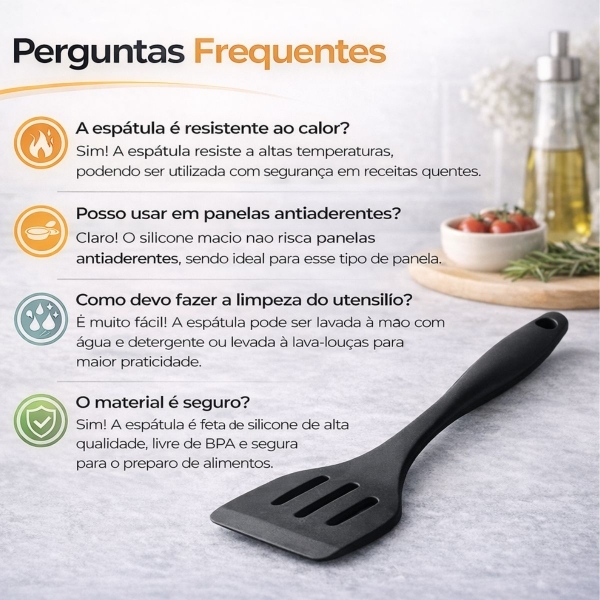 Kit Espatulas Silicone Cozinha Espremedor Alho Inox