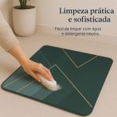 Kit 2 Tapetes Impermeável Antiderrapante Banheiro Cozinha - 2 Quadrado