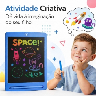 Lousa Mágica Infantil LCD 12 Para Desenhar e Escrever