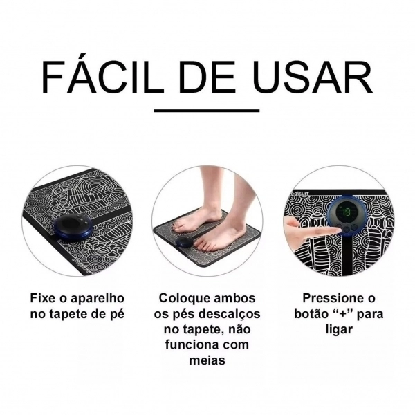 Tapete Massageador Elétrico para os Pés - RelaxPrO