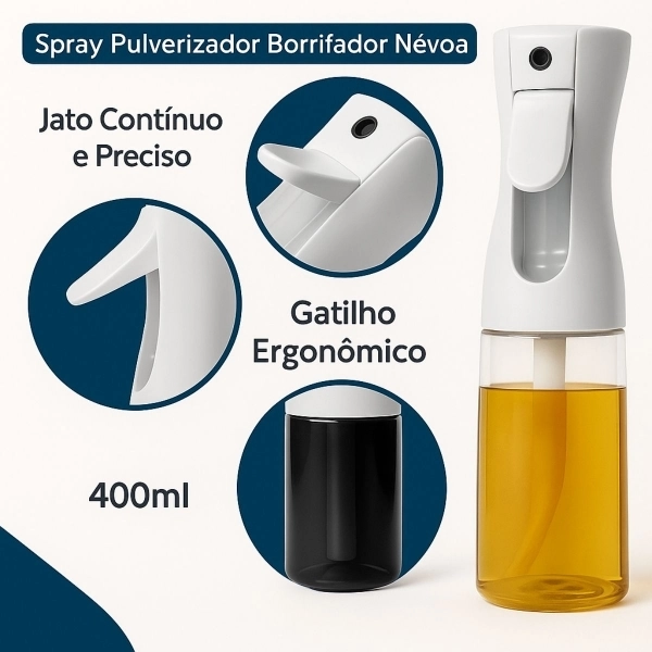 Kit 2 Borrifadores Multifuncionais 200ml - Preto/Verde