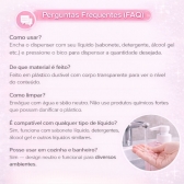 Dispenser Sabonete Líquido 300ml Quadrado Banheiro Cozinha - Rosa