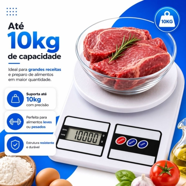 Kit Faca Serrilhada 24cm Inox Profissional Com Afiador 3 Estagios E Balanca Digital 10kg
