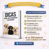 Kit Primeiro Cachorro Acessórios Filhote Comedouro Guia - Macho
